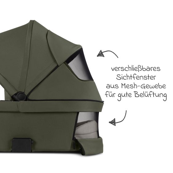 ABC Design 3in1 Kinderwagen-Set Salsa 5 Run - inkl. Babywanne, Autositz Tulip & Sportsitz - Avocado / Bubble