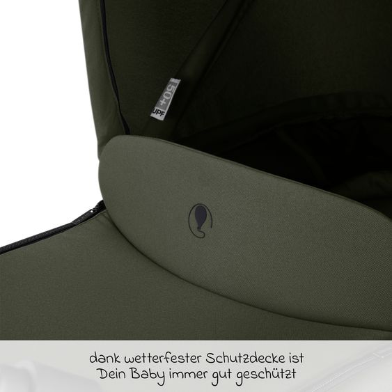 ABC Design 3in1 Kinderwagen-Set Salsa 5 Run - inkl. Babywanne, Autositz Tulip & Sportsitz - Avocado / Bubble