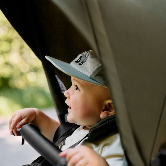 ABC Design 3in1 Kinderwagen-Set Salsa 5 Run - inkl. Babywanne, Autositz Tulip & Sportsitz - Avocado / Bubble