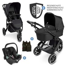 3in1 Kinderwagen-Set Salsa 5 Run - inkl. Babywanne, Autositz Tulip & Sportsitz - Coal / Bubble