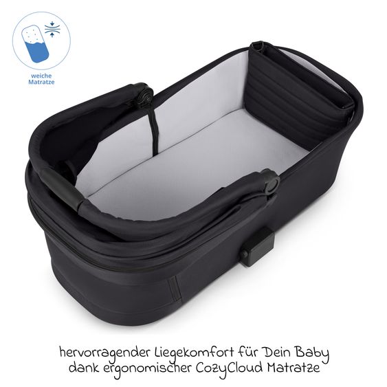ABC Design 3in1 Kinderwagen-Set Salsa 5 Run - inkl. Babywanne, Autositz Tulip & Sportsitz - Coal / Bubble