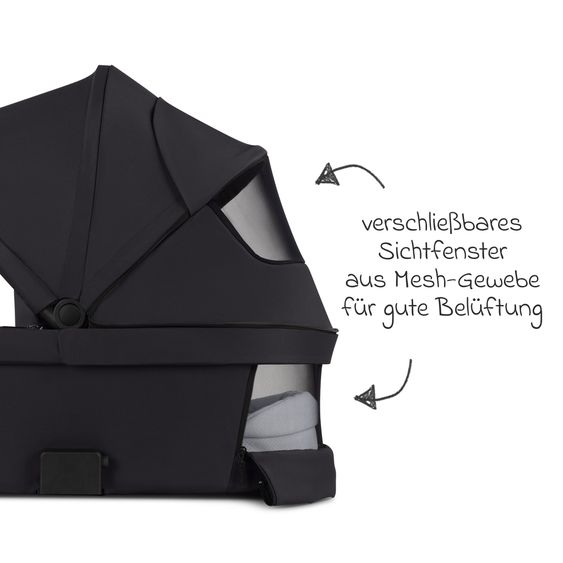 ABC Design 3in1 Kinderwagen-Set Salsa 5 Run - inkl. Babywanne, Autositz Tulip & Sportsitz - Coal / Bubble