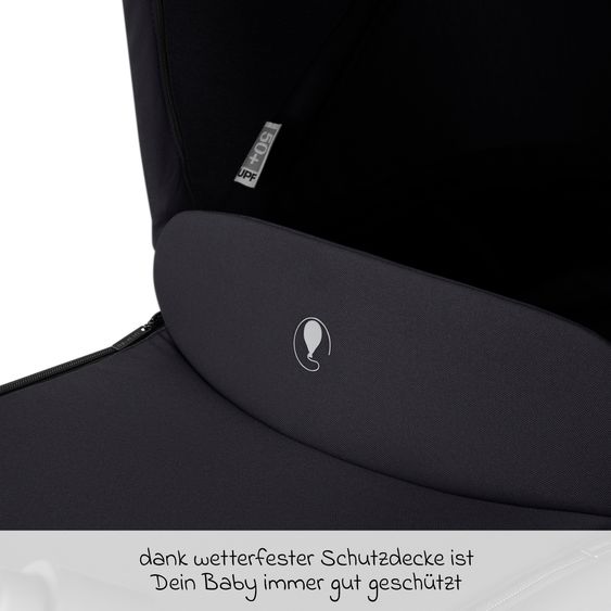 ABC Design 3in1 Kinderwagen-Set Salsa 5 Run - inkl. Babywanne, Autositz Tulip & Sportsitz - Coal / Bubble