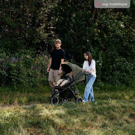 ABC Design 3in1 Kinderwagen-Set Salsa 5 Run - inkl. Babywanne, Autositz Tulip & Sportsitz - Coal / Bubble