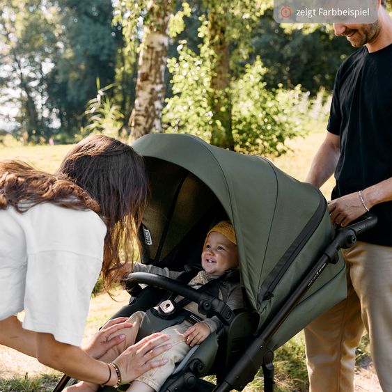 ABC Design 3in1 Kinderwagen-Set Salsa 5 Run - inkl. Babywanne, Autositz Tulip & Sportsitz - Coal / Bubble