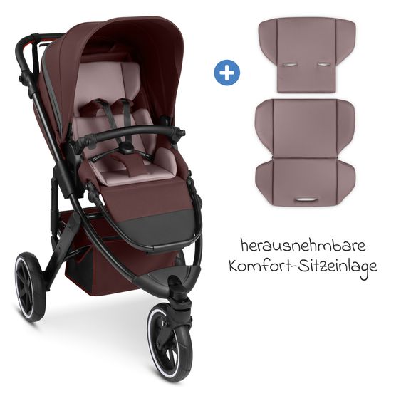 ABC Design 3in1 Kinderwagen-Set Salsa 5 Run - inkl. Babywanne, Autositz Tulip & Sportsitz - Umbra / Graphite