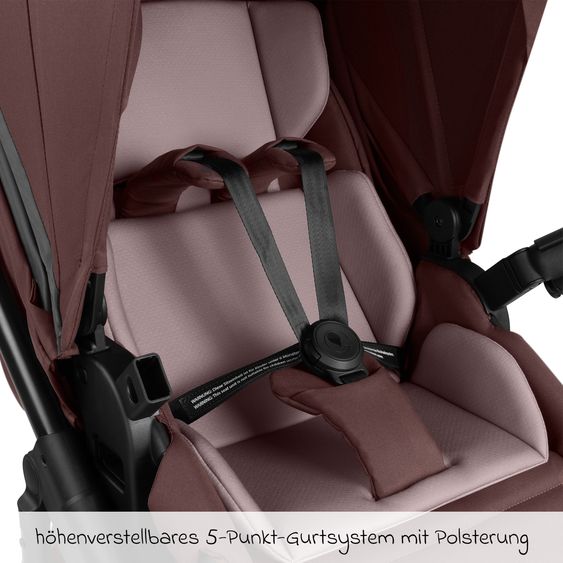 ABC Design 3in1 Kinderwagen-Set Salsa 5 Run - inkl. Babywanne, Autositz Tulip & Sportsitz - Umbra / Graphite