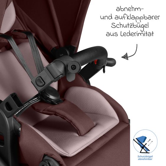 ABC Design 3in1 Kinderwagen-Set Salsa 5 Run - inkl. Babywanne, Autositz Tulip & Sportsitz - Umbra / Graphite