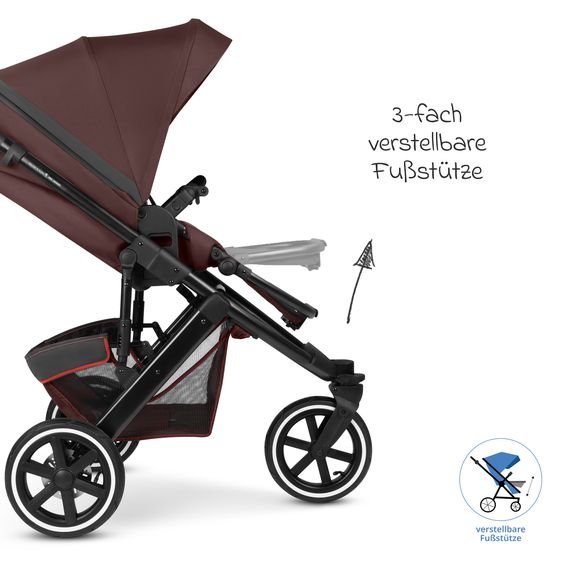 ABC Design 3in1 Kinderwagen-Set Salsa 5 Run - inkl. Babywanne, Autositz Tulip & Sportsitz - Umbra / Graphite