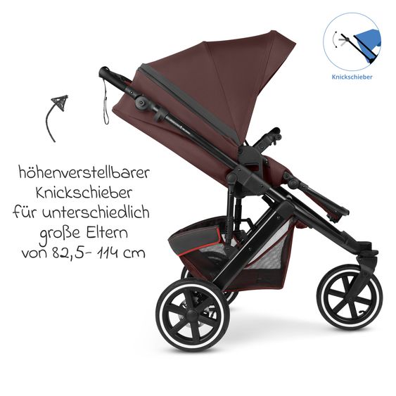 ABC Design 3in1 Kinderwagen-Set Salsa 5 Run - inkl. Babywanne, Autositz Tulip & Sportsitz - Umbra / Graphite