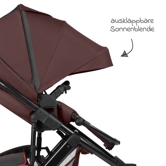 ABC Design 3in1 Kinderwagen-Set Salsa 5 Run - inkl. Babywanne, Autositz Tulip & Sportsitz - Umbra / Graphite