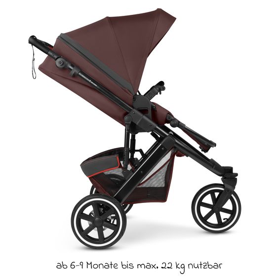 ABC Design 3in1 Kinderwagen-Set Salsa 5 Run - inkl. Babywanne, Autositz Tulip & Sportsitz - Umbra / Graphite