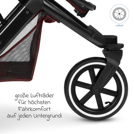 ABC Design 3in1 Kinderwagen-Set Salsa 5 Run - inkl. Babywanne, Autositz Tulip & Sportsitz - Umbra / Graphite