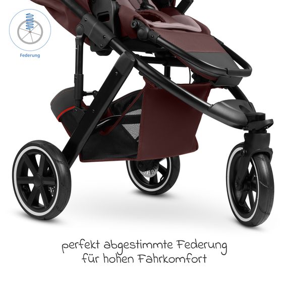 ABC Design 3in1 Kinderwagen-Set Salsa 5 Run - inkl. Babywanne, Autositz Tulip & Sportsitz - Umbra / Graphite