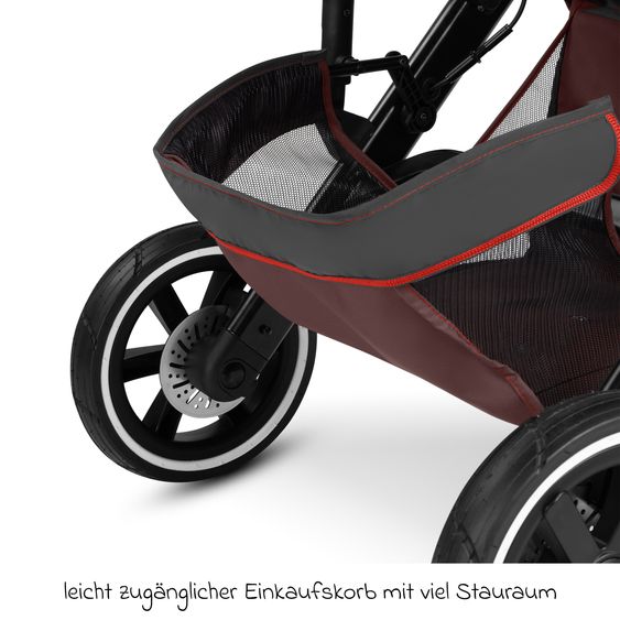 ABC Design 3in1 Kinderwagen-Set Salsa 5 Run - inkl. Babywanne, Autositz Tulip & Sportsitz - Umbra / Graphite