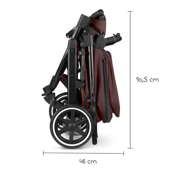 ABC Design 3in1 Kinderwagen-Set Salsa 5 Run - inkl. Babywanne, Autositz Tulip & Sportsitz - Umbra / Graphite