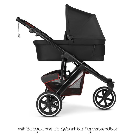 ABC Design 3in1 Kinderwagen-Set Salsa 5 Run - inkl. Babywanne, Autositz Tulip & Sportsitz - Umbra / Graphite