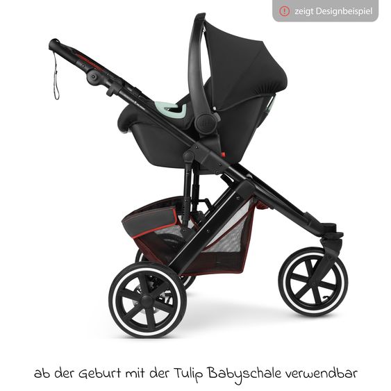 ABC Design 3in1 Kinderwagen-Set Salsa 5 Run - inkl. Babywanne, Autositz Tulip & Sportsitz - Umbra / Graphite