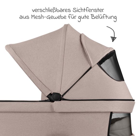 ABC Design 3in1 Kinderwagen-Set Salsa 5 Run mit Babywanne, Babyschale Tulip Black, Sportsitz, Lufträder & Zubehörpaket - Pure - Camel