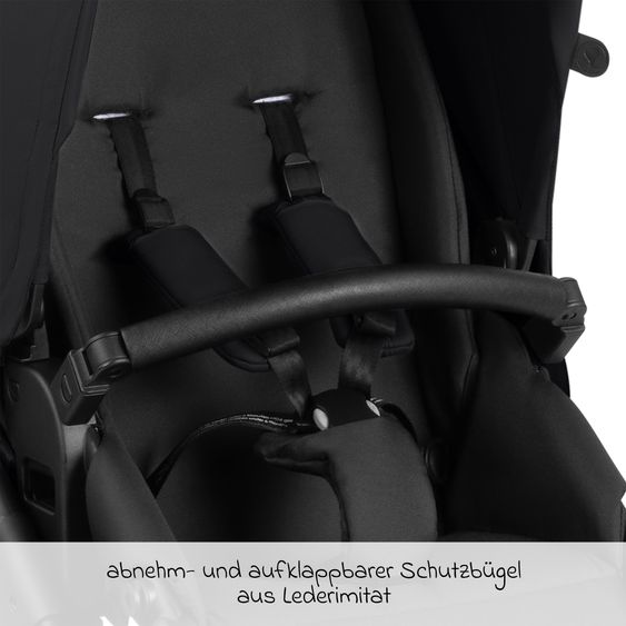 ABC Design 3in1 Kinderwagen-Set Salsa Run - Babywanne, Babyschale Tulip Pearl, Sportsitz & XXL Zubheörpaket (mit Sportzulassung, Luftbereifung & Handbremse) - Ink