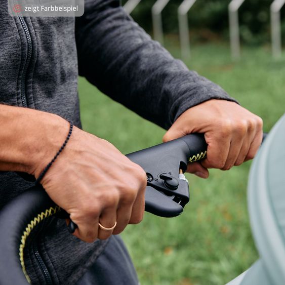 ABC Design 3in1 Kinderwagen-Set Salsa Run - Babywanne, Babyschale Tulip Pearl, Sportsitz & XXL Zubheörpaket (mit Sportzulassung, Luftbereifung & Handbremse) - Ink