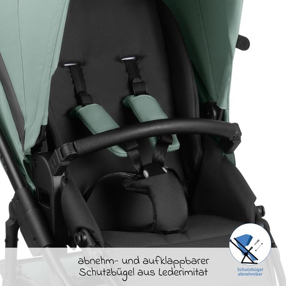 ABC Design 3in1 Kinderwagen-Set Salsa Run - Babywanne, Babyschale Tulip, Sportsitz & XXL Zubheörpaket (mit Sportzulassung, Luftbereifung & Handbremse) - Aqua