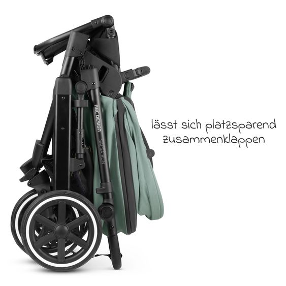 ABC Design 3in1 Kinderwagen-Set Salsa Run - Babywanne, Babyschale Tulip, Sportsitz & XXL Zubheörpaket (mit Sportzulassung, Luftbereifung & Handbremse) - Aqua