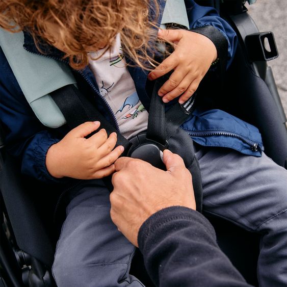 ABC Design 3in1 Kinderwagen-Set Salsa Run - Babywanne, Babyschale Tulip, Sportsitz & XXL Zubheörpaket (mit Sportzulassung, Luftbereifung & Handbremse) - Aqua