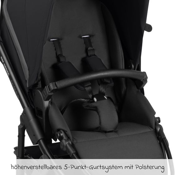 ABC Design 3in1 Kinderwagen-Set Salsa Run - Babywanne, Babyschale Tulip, Sportsitz & XXL Zubheörpaket (mit Sportzulassung, Luftbereifung & Handbremse) - Ink