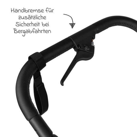 ABC Design 3in1 Kinderwagen-Set Salsa Run - Babywanne, Babyschale Tulip, Sportsitz & XXL Zubheörpaket (mit Sportzulassung, Luftbereifung & Handbremse) - Ink