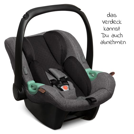 ABC Design 3in1 Kinderwagen-Set Samba - inkl. Babyschale Tulip & XXL Zubehörpaket - Diamond Edition - Asphalt