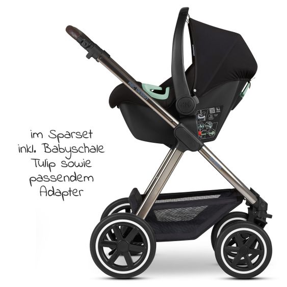 ABC Design 3in1 Kinderwagen-Set Samba - inkl. Babyschale Tulip & XXL Zubehörpaket - Diamond Edition - Dolphin