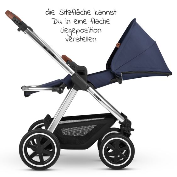ABC Design 3in1 Kinderwagen-Set Samba - inkl. Babyschale Tulip & XXL Zubehörpaket - Diamond Edition - Navy