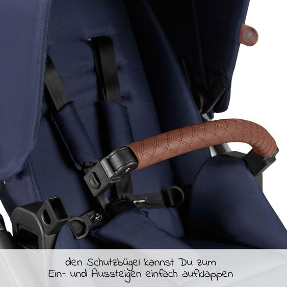 ABC Design 3in1 Kinderwagen-Set Samba - inkl. Babyschale Tulip & XXL Zubehörpaket - Diamond Edition - Navy