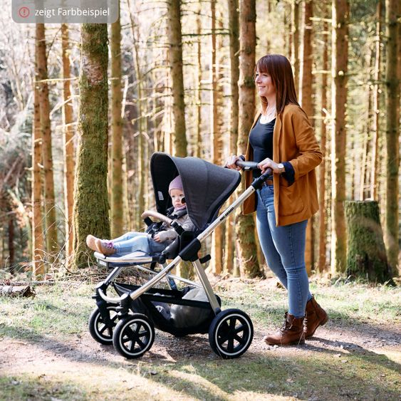 ABC Design 3in1 Kinderwagen-Set Samba - inkl. Babyschale Tulip & XXL Zubehörpaket - Diamond Edition - Navy