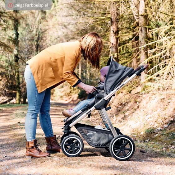 ABC Design 3in1 Kinderwagen-Set Samba - inkl. Babyschale Tulip & XXL Zubehörpaket - Diamond Edition - Navy