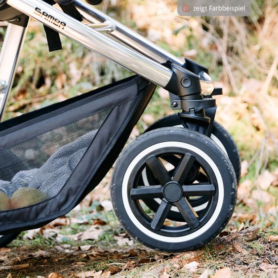 ABC Design 3in1 Kinderwagen-Set Samba - inkl. Babyschale Tulip & XXL Zubehörpaket - Diamond Edition - Navy
