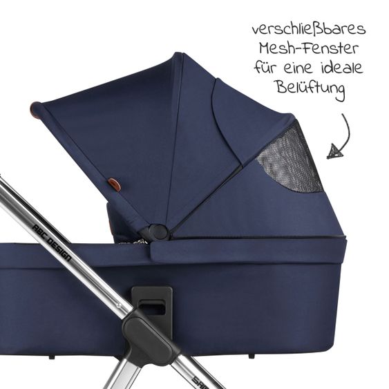 ABC Design 3in1 Kinderwagen-Set Samba - inkl. Babyschale Tulip & XXL Zubehörpaket - Diamond Edition - Navy