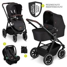 3in1 Kinderwagen-Set Samba - inkl. Babyschale Tulip & XXL Zubehörpaket - Fashion Edition - Midnight