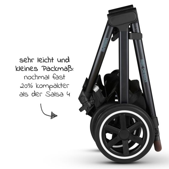 ABC Design 3in1 Kinderwagen-Set Samba - inkl. Babyschale Tulip & XXL Zubehörpaket - Fashion Edition - Midnight