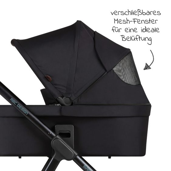 ABC Design 3in1 Kinderwagen-Set Samba - inkl. Babyschale Tulip & XXL Zubehörpaket - Fashion Edition - Midnight