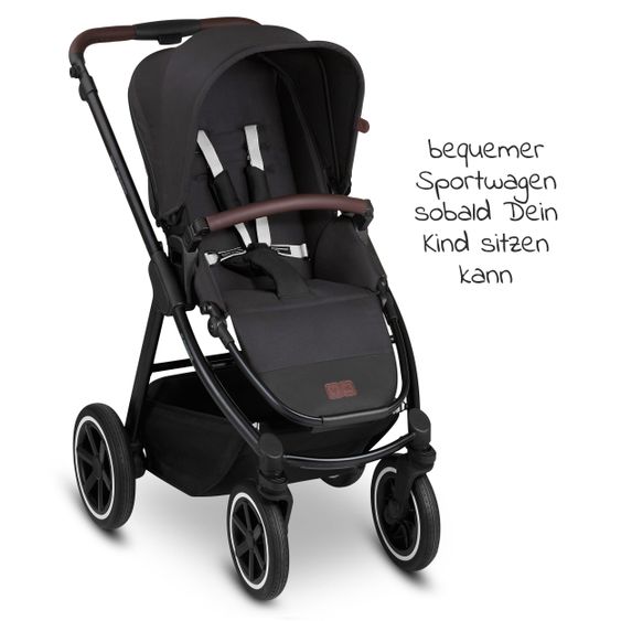 ABC Design 3in1 Kinderwagen-Set Samba - inkl. Babyschale Tulip & XXL Zubehörpaket - Fashion Edition - Midnight