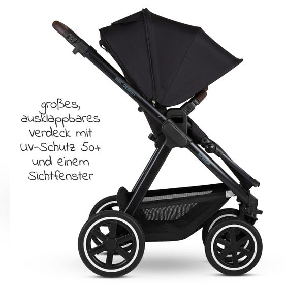 ABC Design 3in1 Kinderwagen-Set Samba - inkl. Babyschale Tulip & XXL Zubehörpaket - Fashion Edition - Midnight