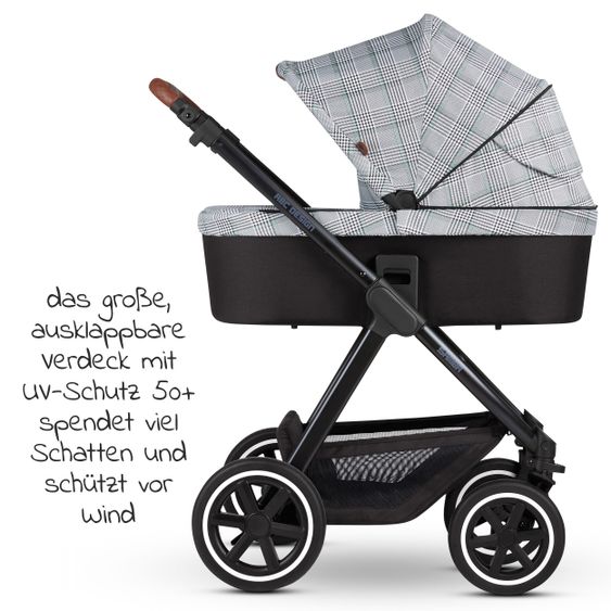 ABC Design 3in1 Kinderwagen-Set Samba - inkl. Babyschale Tulip & XXL Zubehörpaket - Fashion Edition - Smaragd