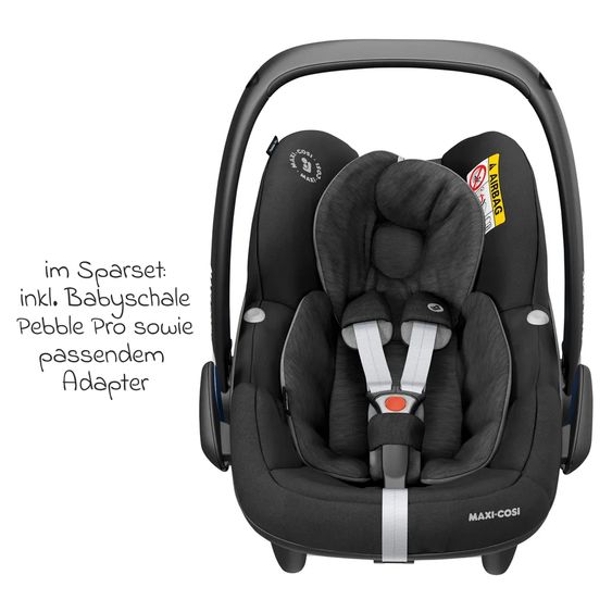 ABC Design 3in1 Kinderwagen-Set Samba - inkl. Babywanne, Autositz Pebble Pro, Sportsitz, Greifling, Buggybuch und XXL Zubehörpaket - Ink