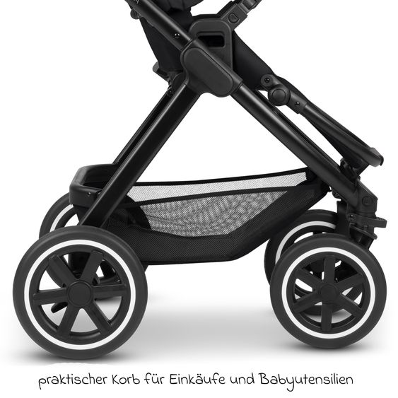 ABC Design 3in1 Kinderwagen-Set Samba - inkl. Babywanne, Autositz Pebble Pro, Sportsitz, Greifling, Buggybuch und XXL Zubehörpaket - Ink