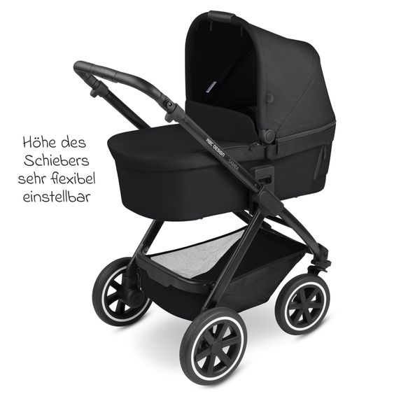 ABC Design 3in1 Kinderwagen-Set Samba - inkl. Babywanne, Autositz Pebble Pro, Sportsitz, Greifling, Buggybuch und XXL Zubehörpaket - Ink