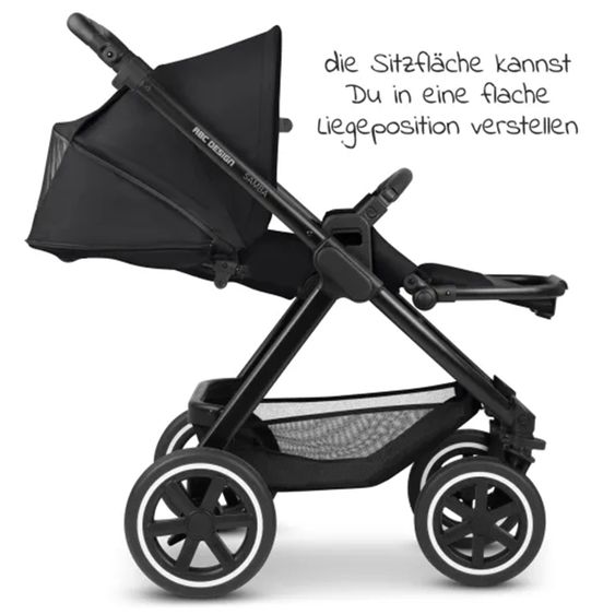 ABC Design 3in1 Samba baby carriage set - incl. carrycot, Tulip car seat, sports seat and XXL accessory pack - Ink