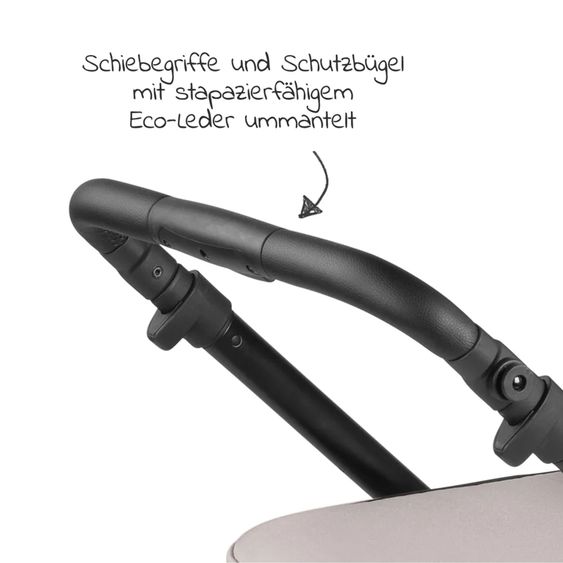 ABC Design 3in1 Kinderwagen-Set Samba - inkl. Babywanne, Autositz Tulip, Sportsitz und XXL Zubehörpaket - Powder