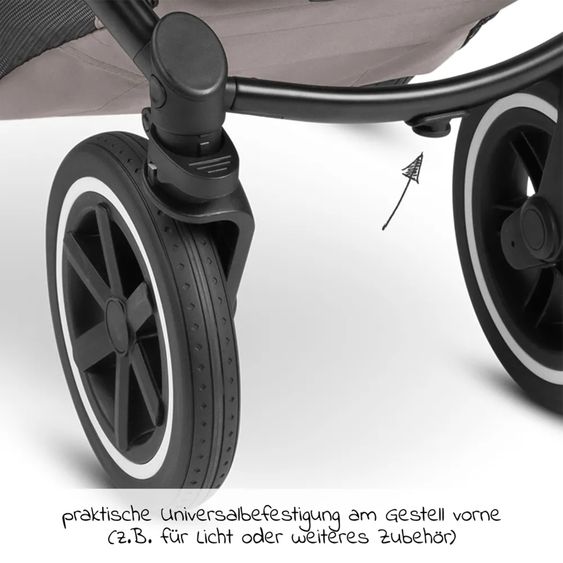ABC Design 3in1 Kinderwagen-Set Samba - inkl. Babywanne, Autositz Tulip, Sportsitz und XXL Zubehörpaket - Powder